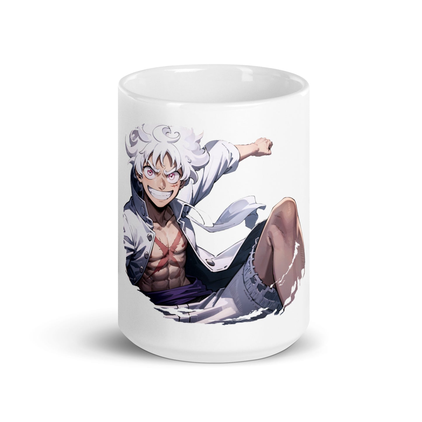 White Glossy Mug - Luffy 34