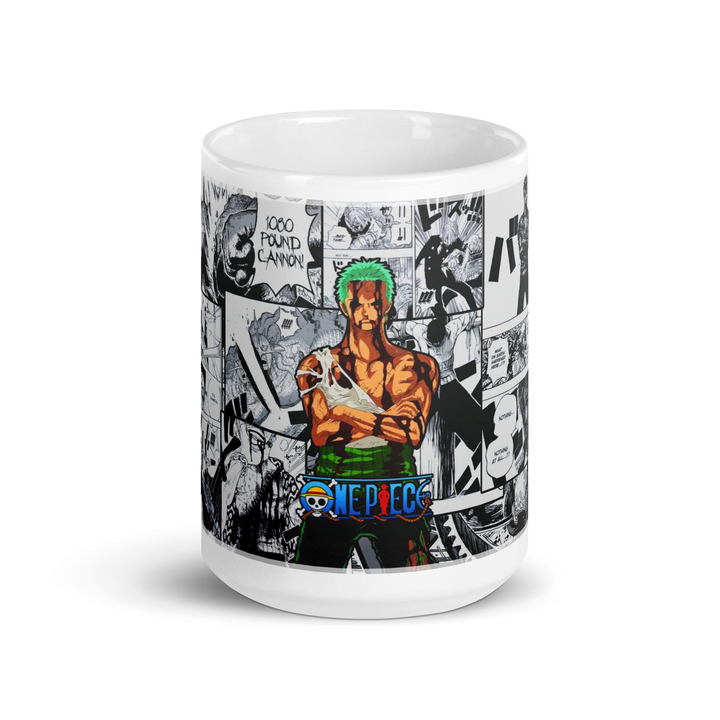 White Glossy Mug - Zoro 6 (a)