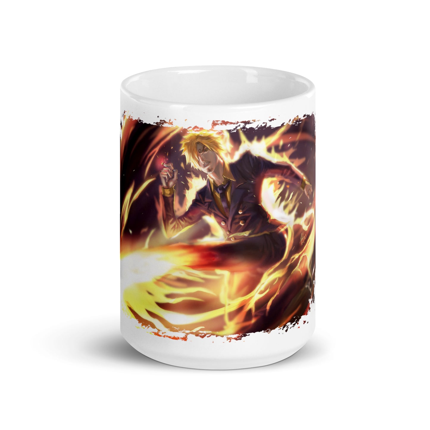 White Glossy Mug -Sanji 6