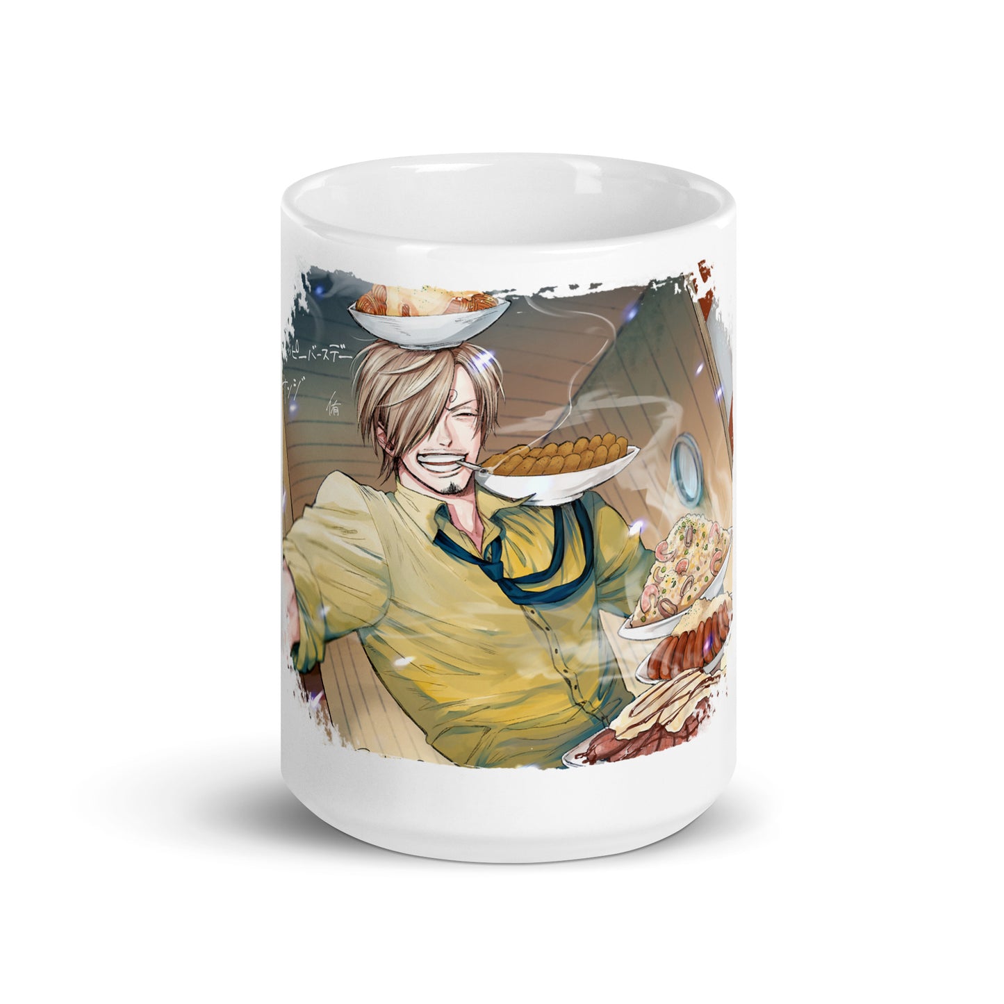 White Glossy Mug -Sanji 9