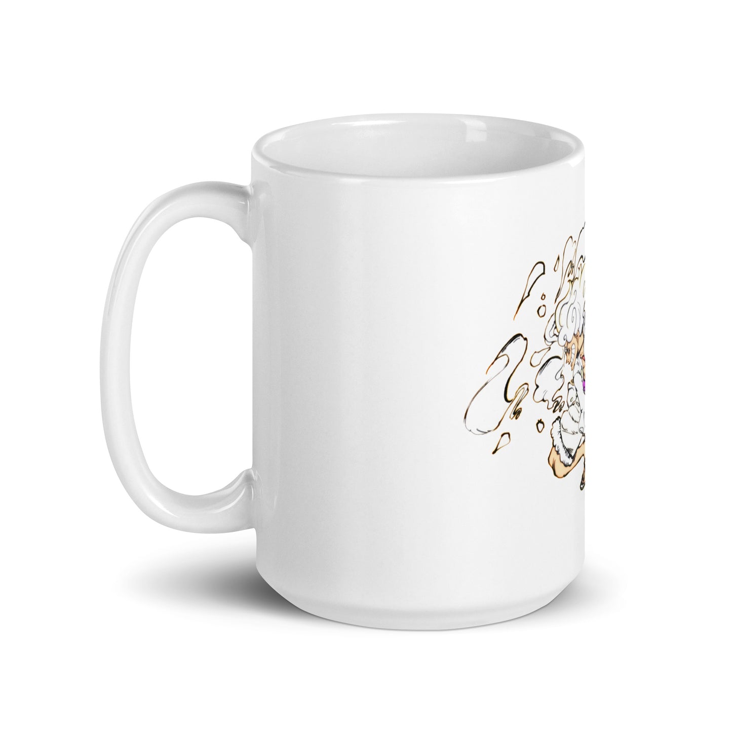 White Glossy Mug - Luffy 9