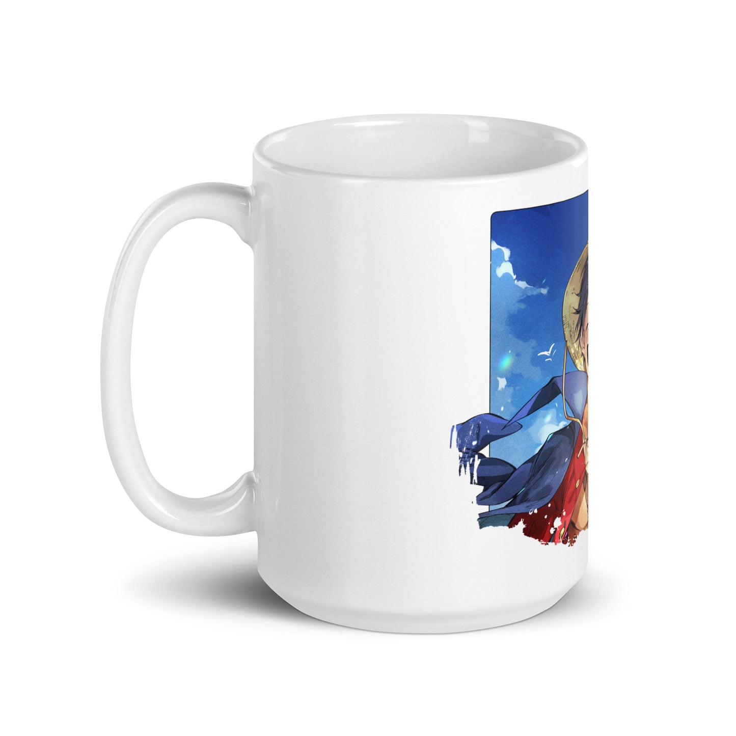 White Glossy Mug - Luffy 11