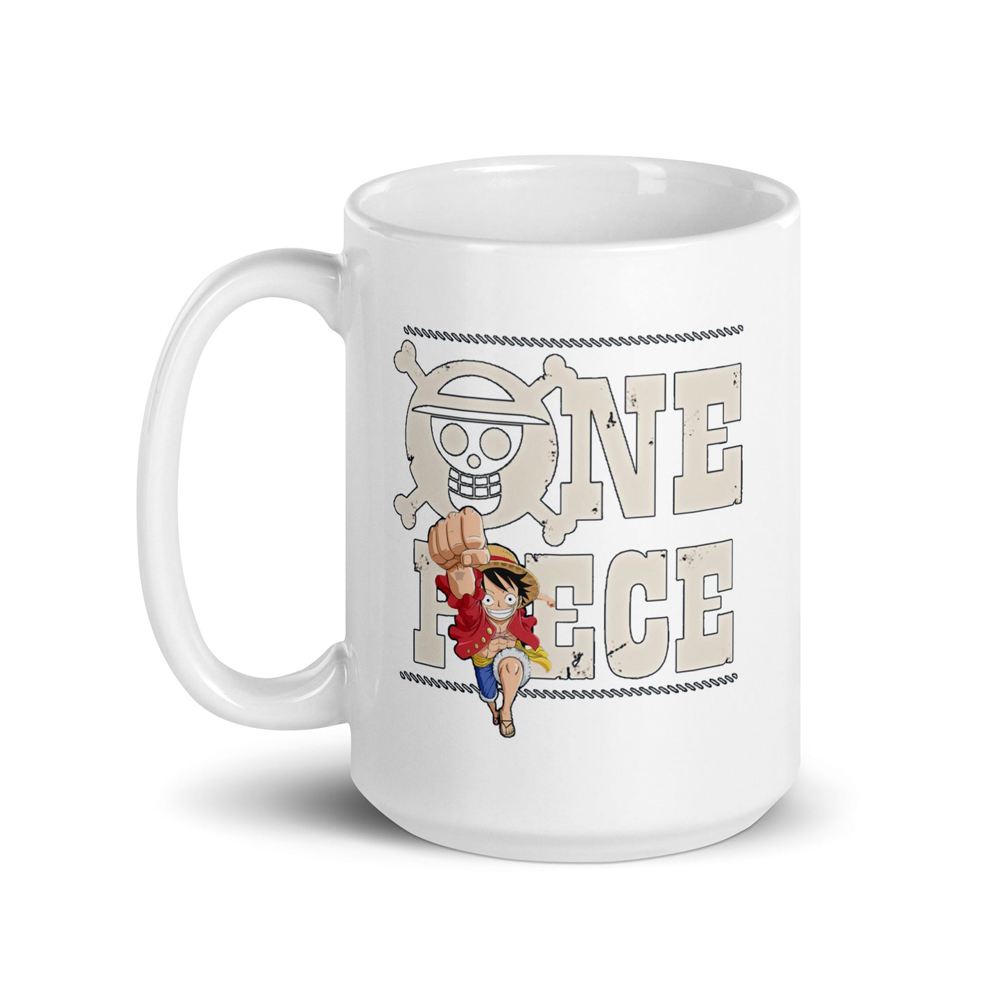 White Glossy Mug - Luffy 16