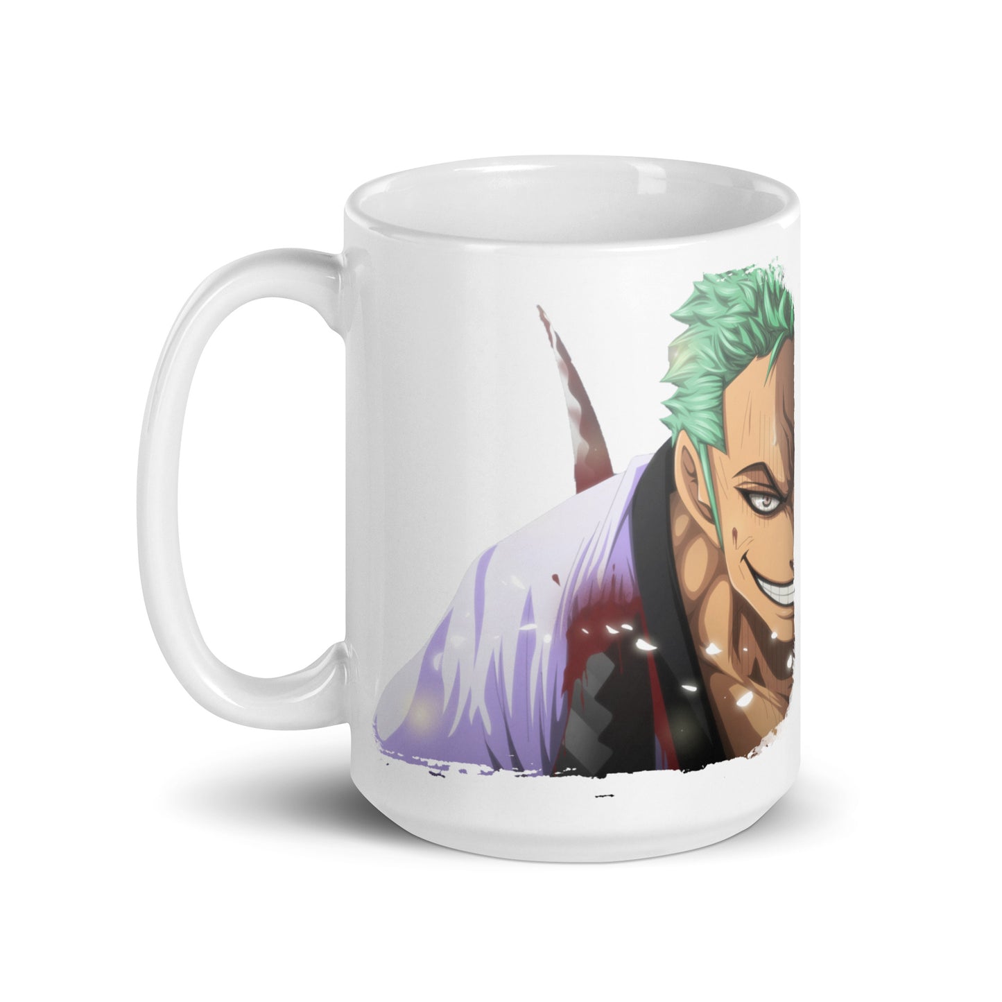 White Glossy Mug - Zoro 19 (a)