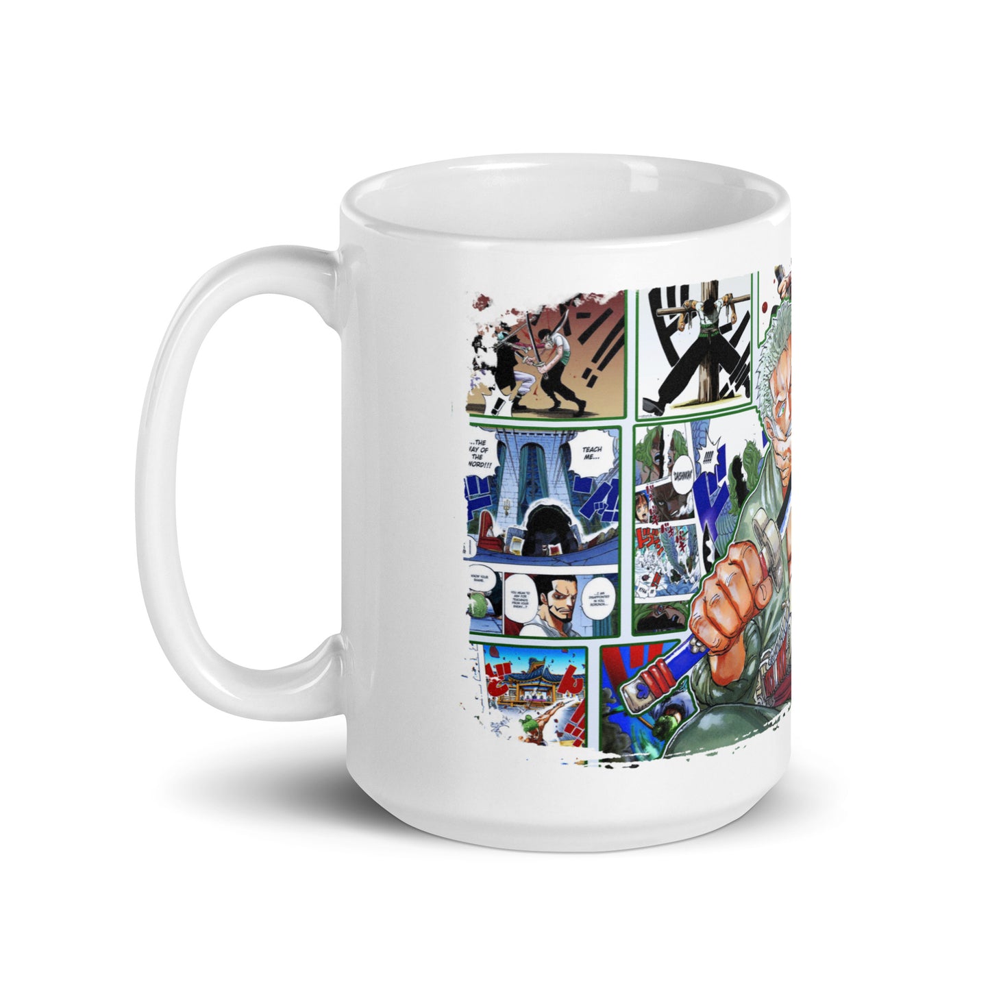 White Glossy Mug - Zoro 40 (b)