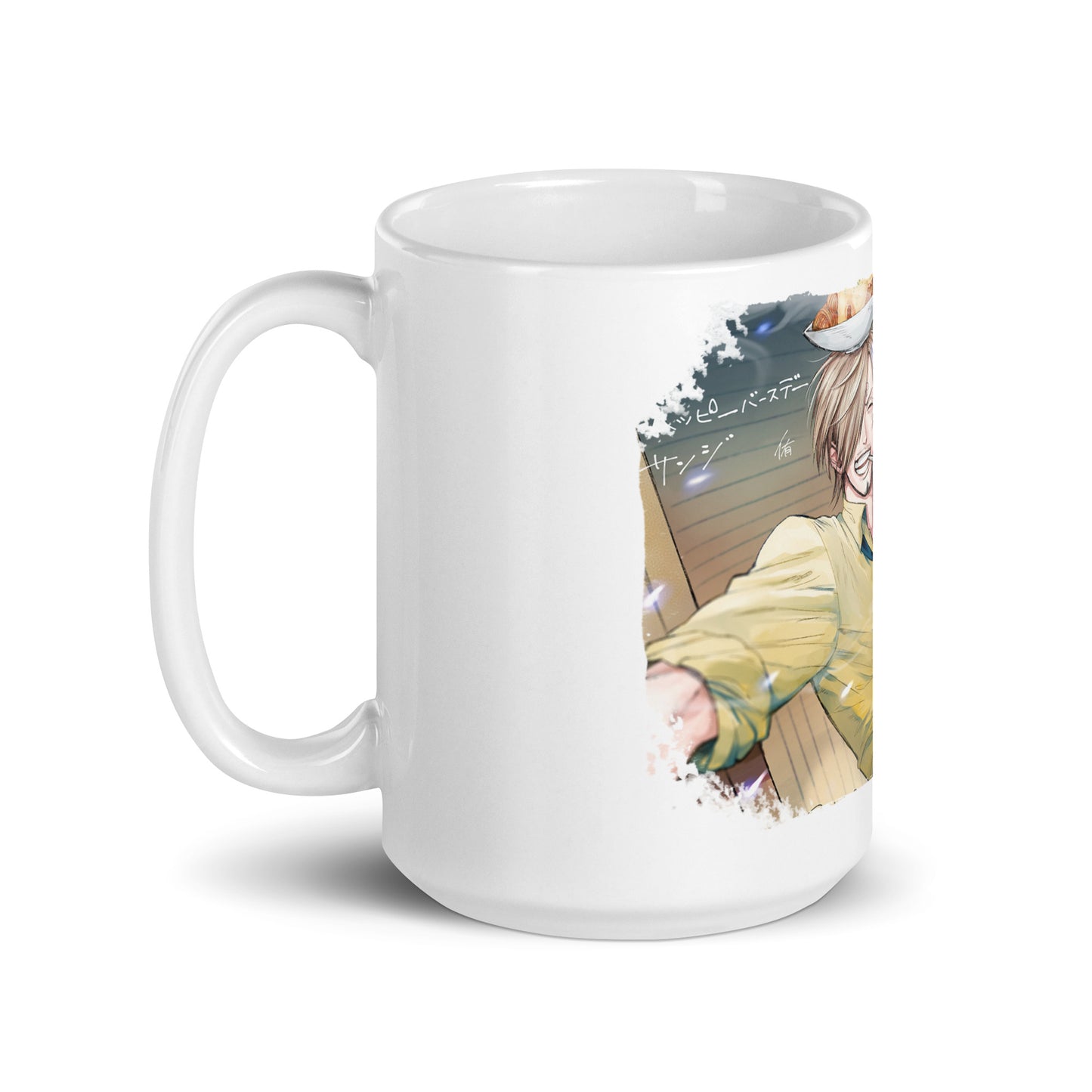 White Glossy Mug -Sanji 9