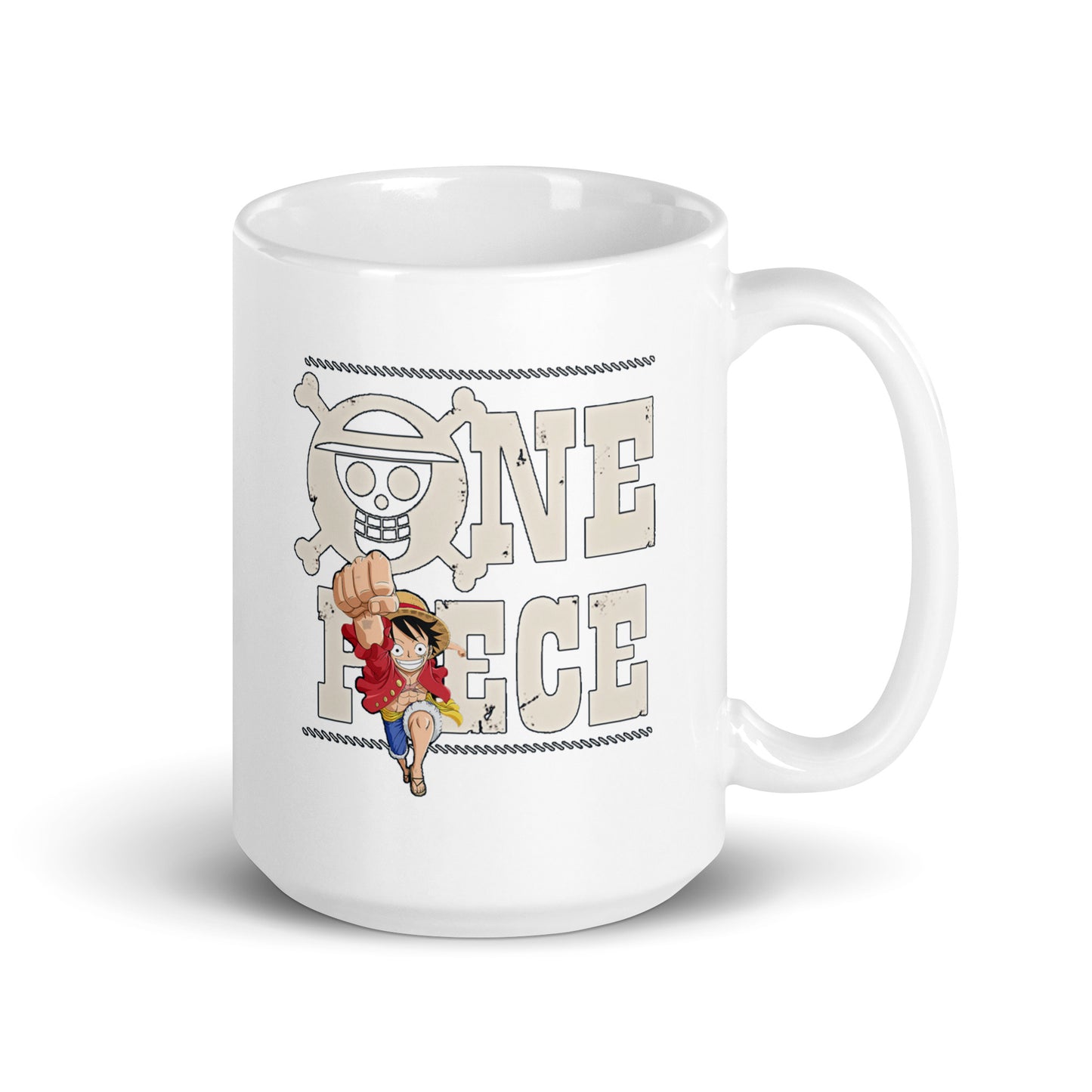 White Glossy Mug - Luffy 16