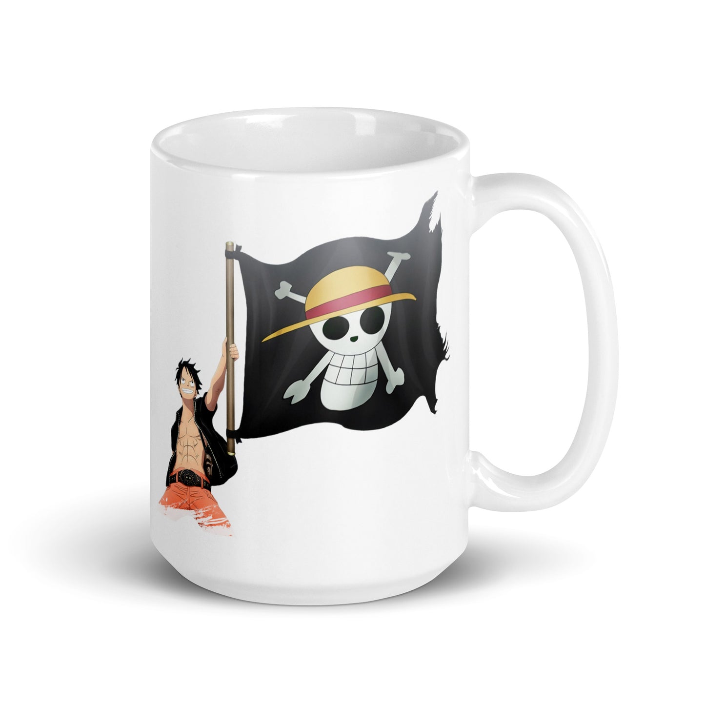 White Glossy Mug - Luffy 24