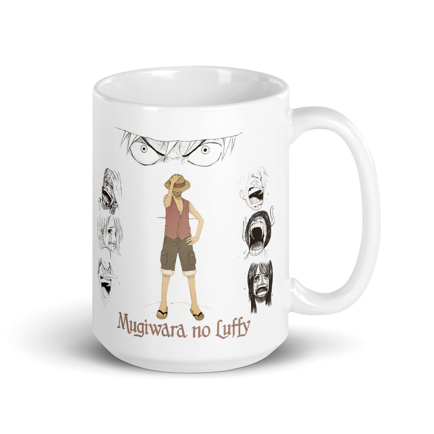 White Glossy Mug - Luffy 64