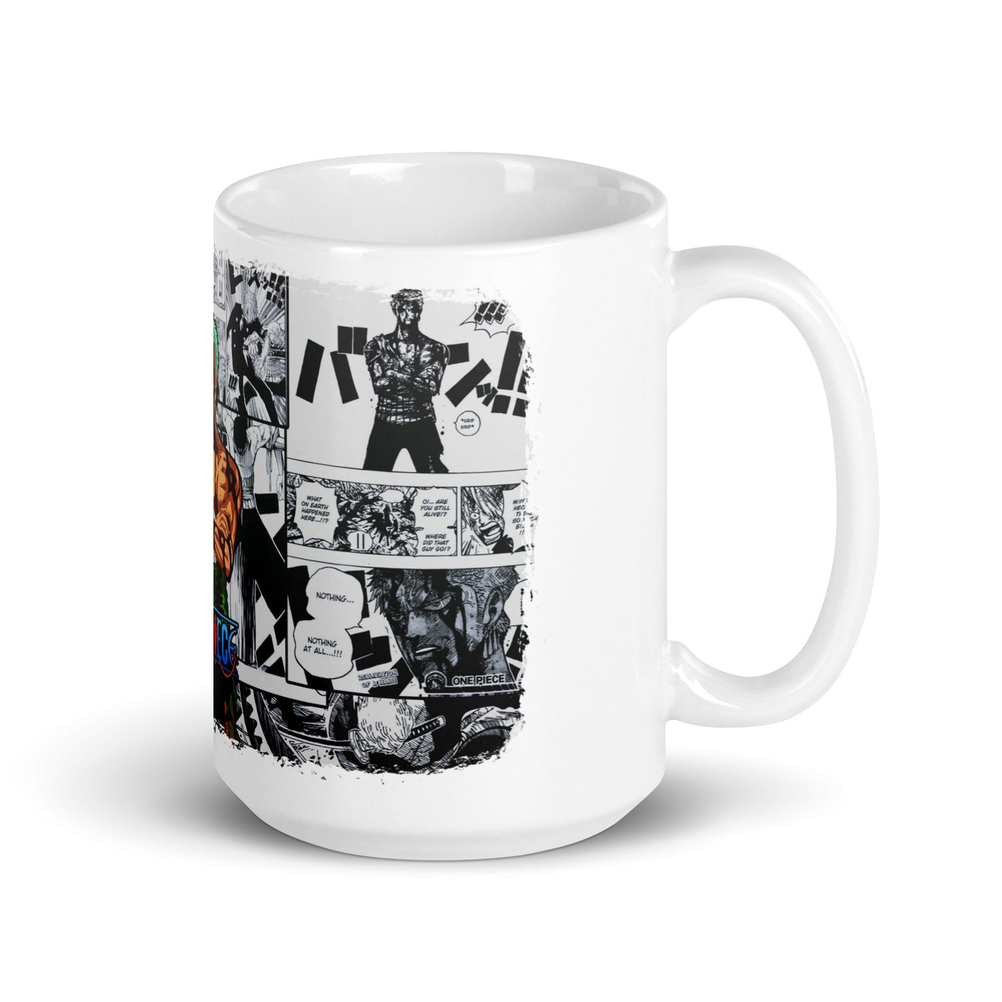 White Glossy Mug - Zoro 6 (b)