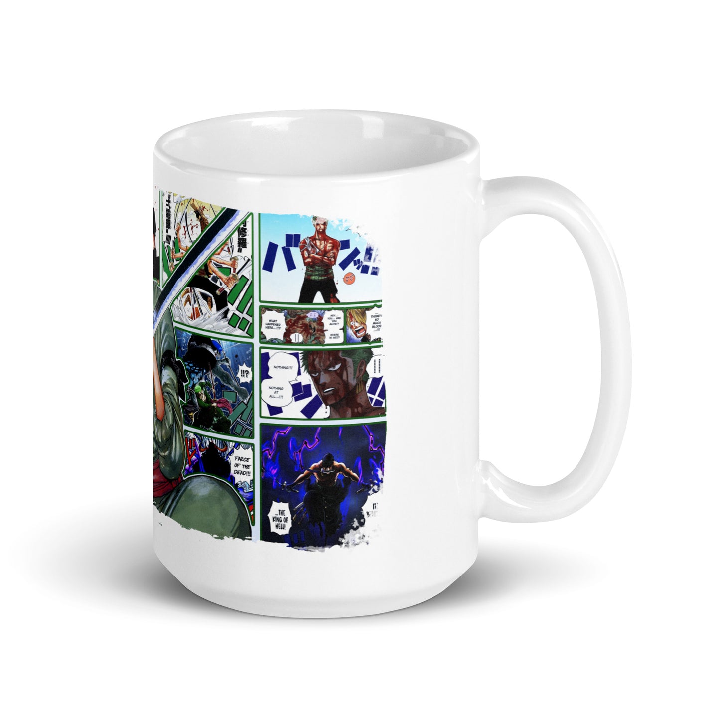 White Glossy Mug - Zoro 40 (b)