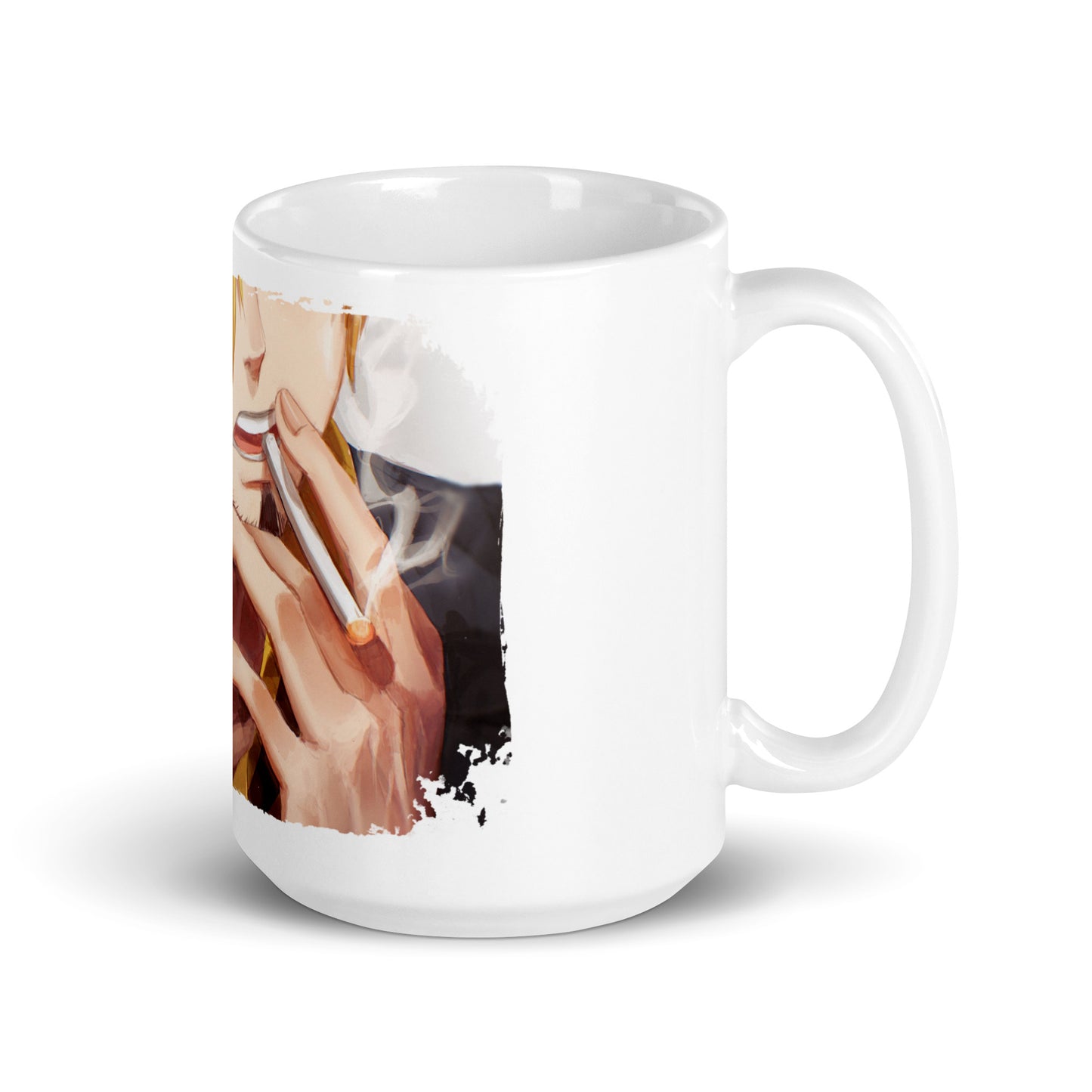 White Glossy Mug -Sanji 16