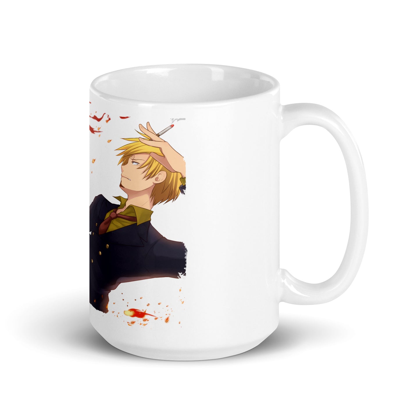 White Glossy Mug -Sanji 19