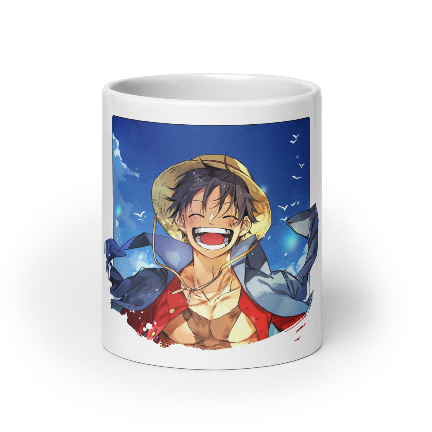 White Glossy Mug - Luffy 11