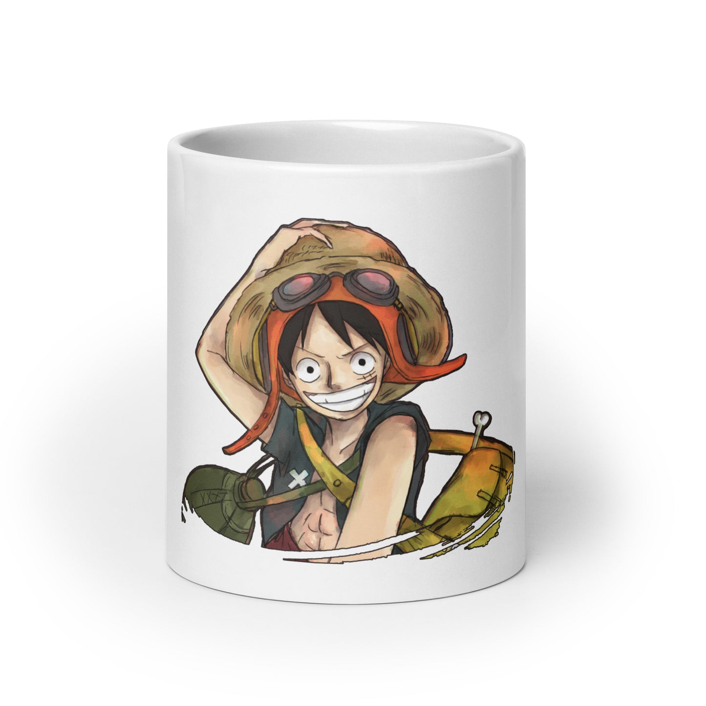 White Glossy Mug - Luffy 14