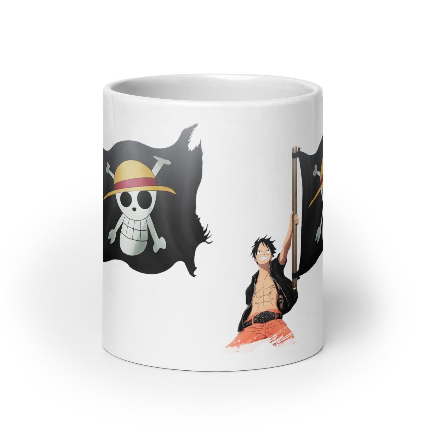 White Glossy Mug - Luffy 24