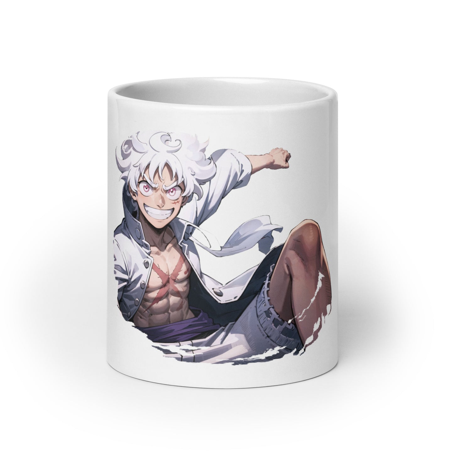 White Glossy Mug - Luffy 34