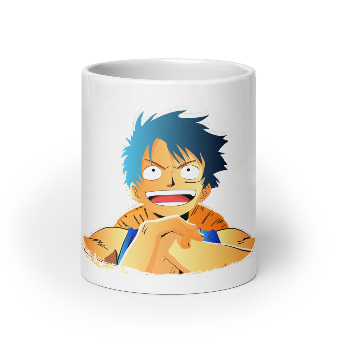 White Glossy Mug - Luffy 44