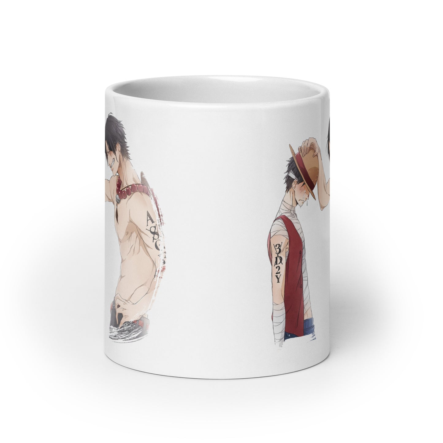 White Glossy Mug - Luffy 51