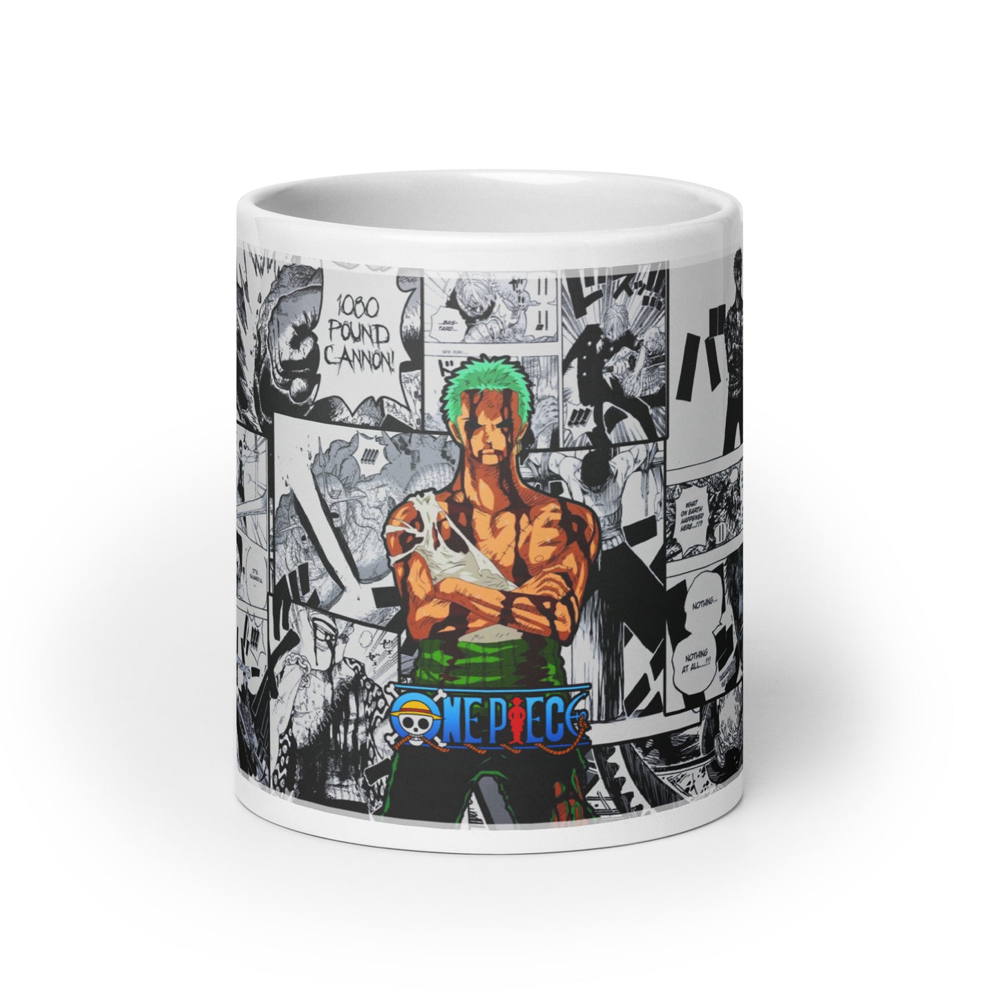 White Glossy Mug - Zoro 6 (a)