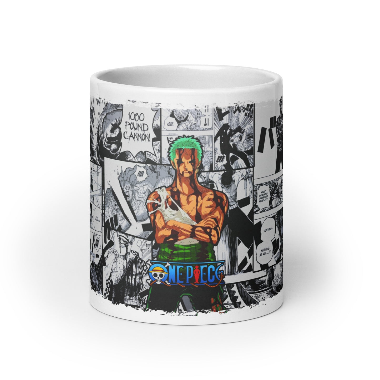 White Glossy Mug - Zoro 6 (b)