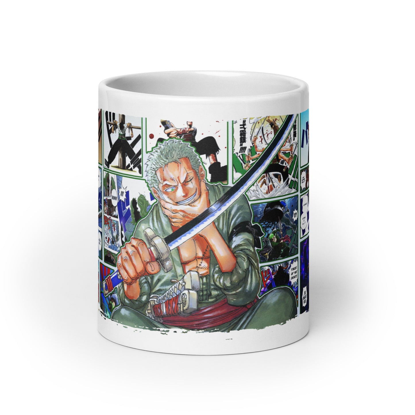 White Glossy Mug - Zoro 40 (b)