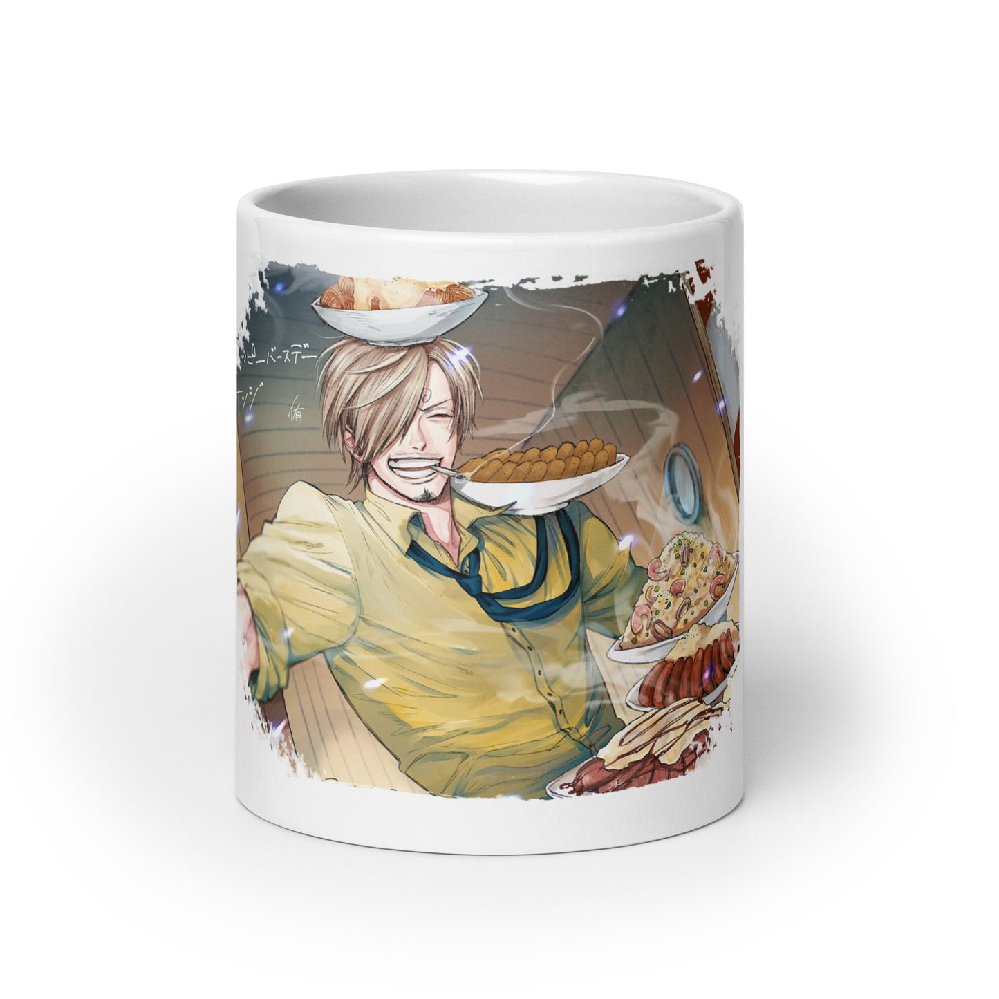 White Glossy Mug -Sanji 9