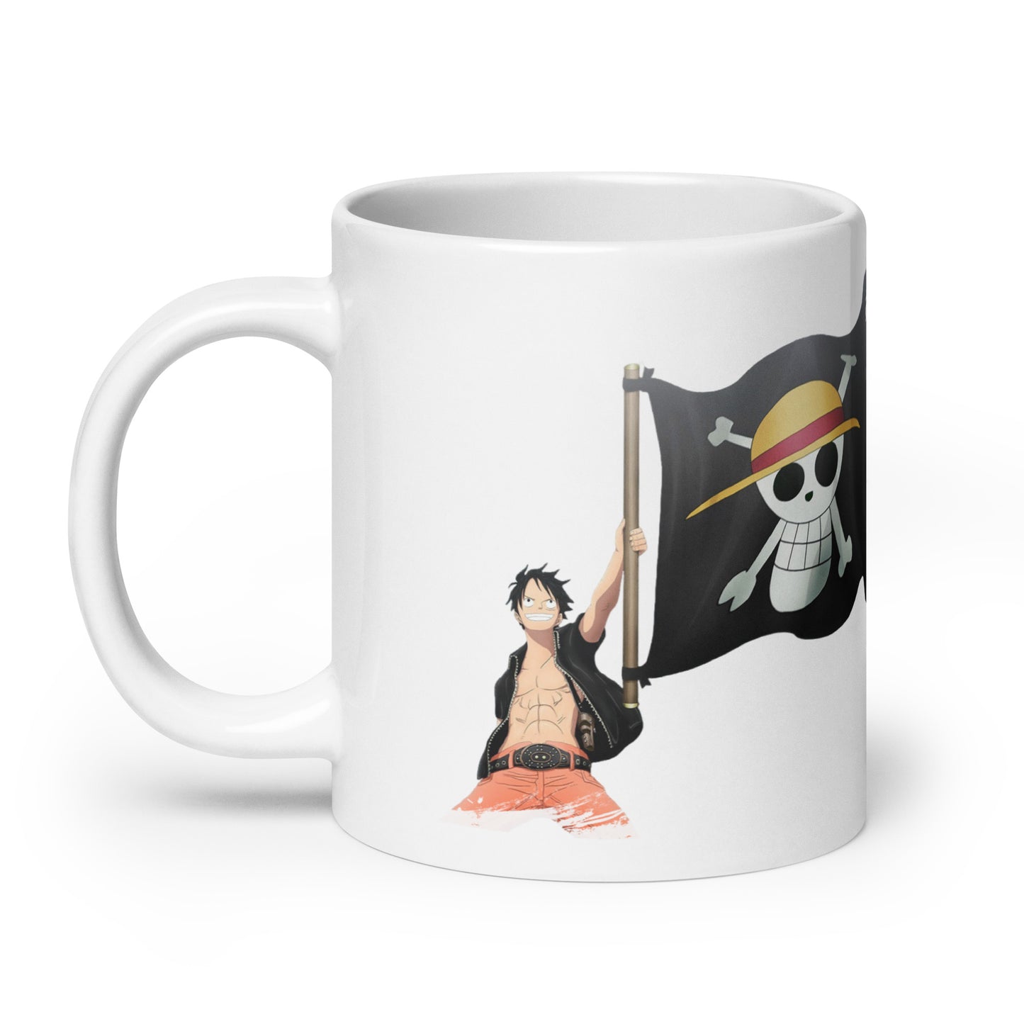 White Glossy Mug - Luffy 24