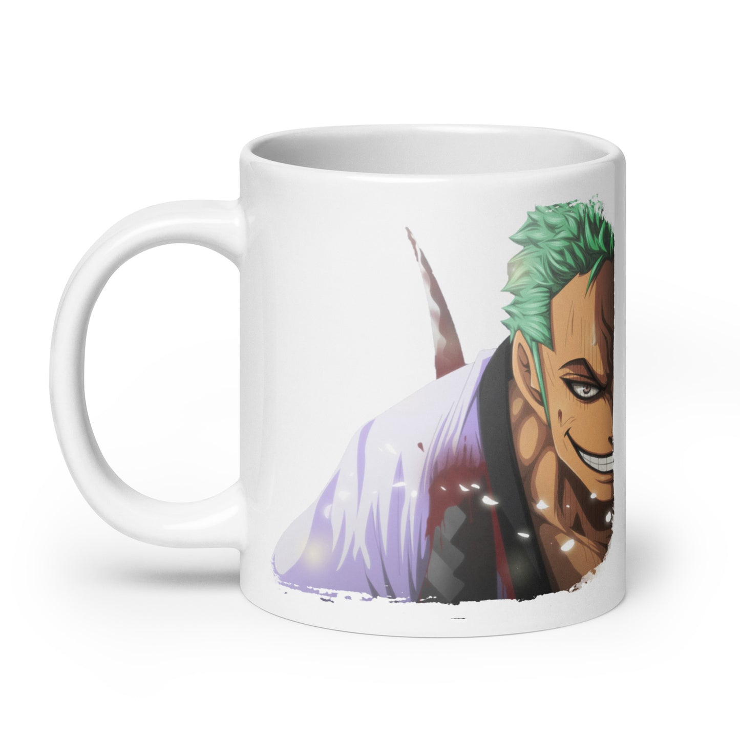 White Glossy Mug - Zoro 19 (a)