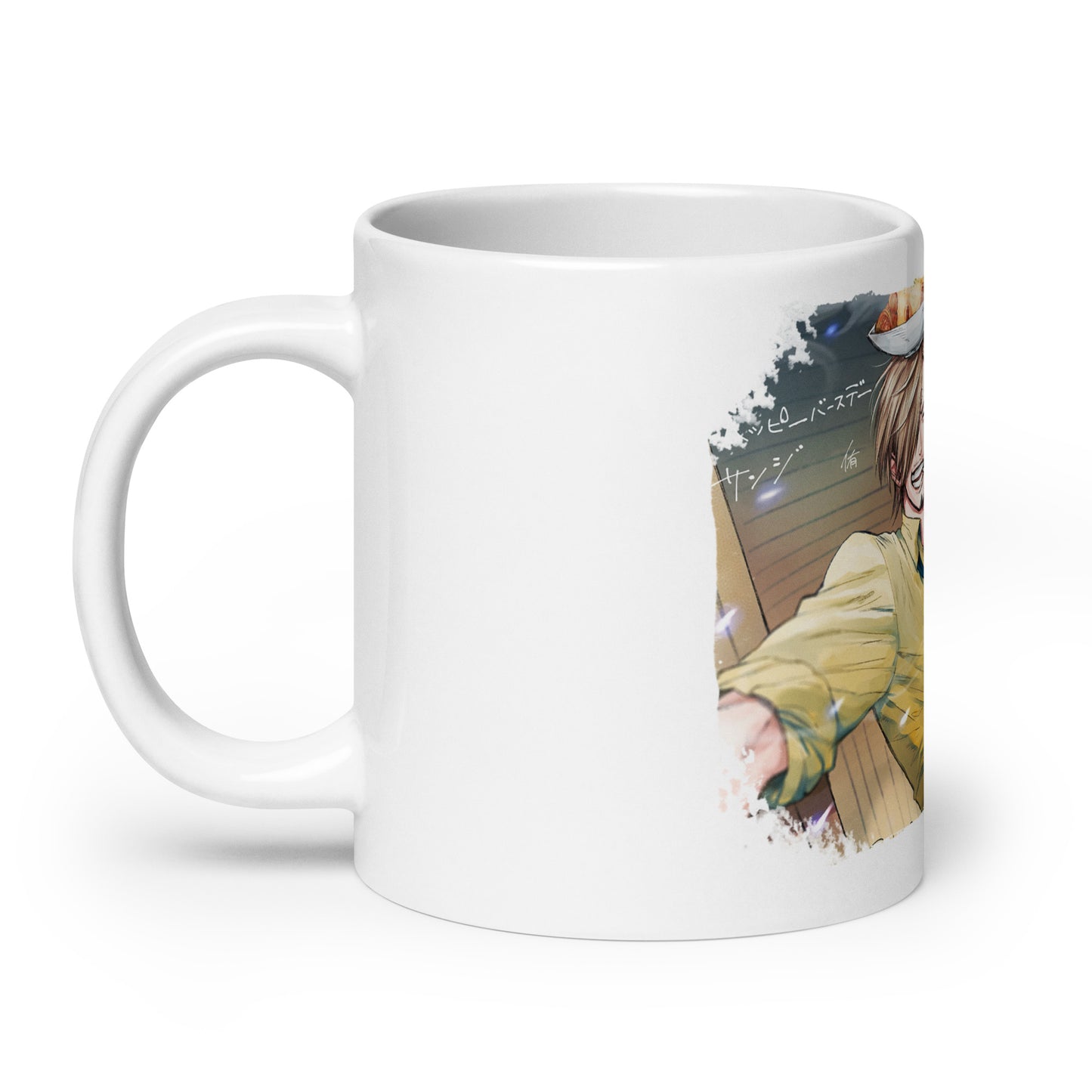 White Glossy Mug -Sanji 9