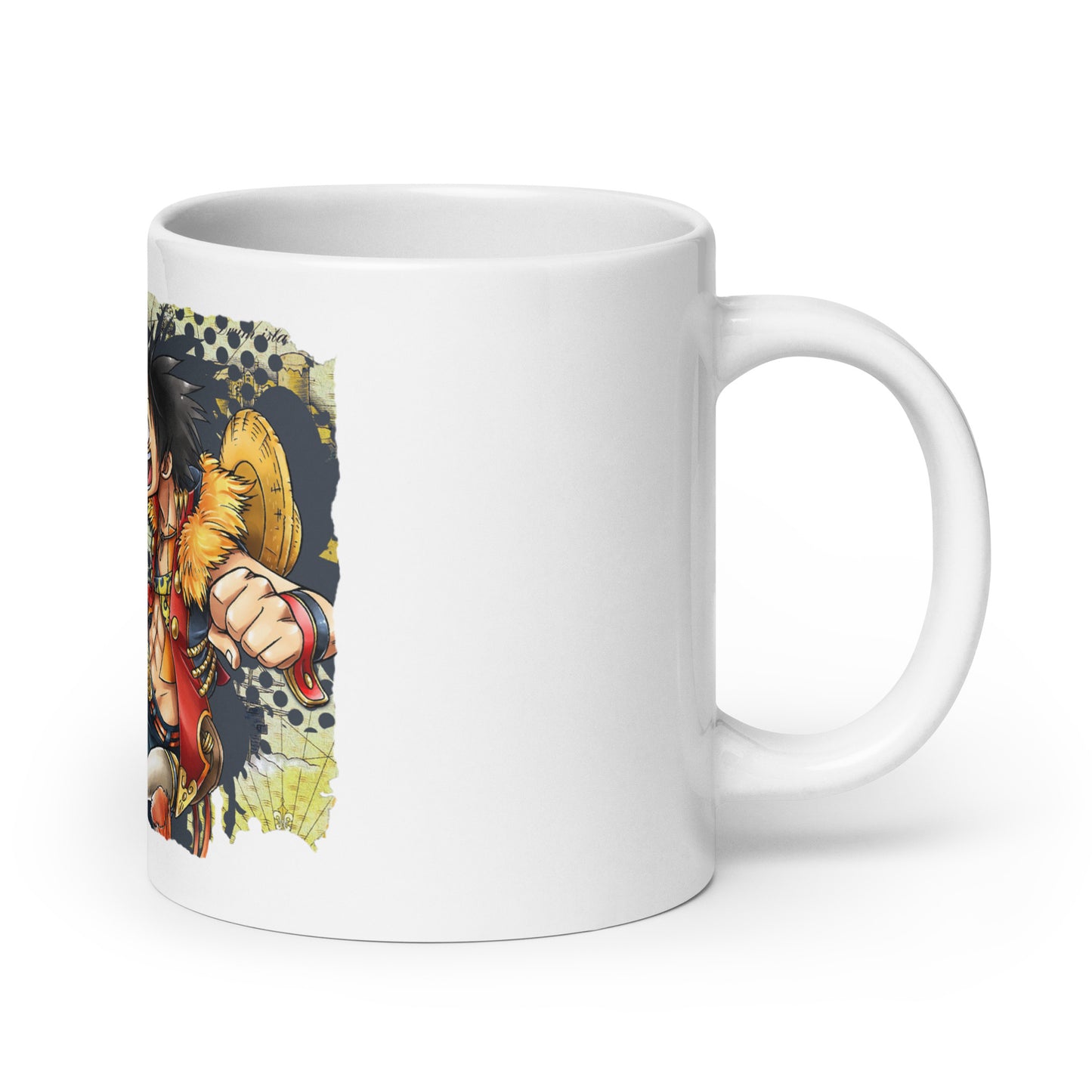 White Glossy Mug - Luffy 10