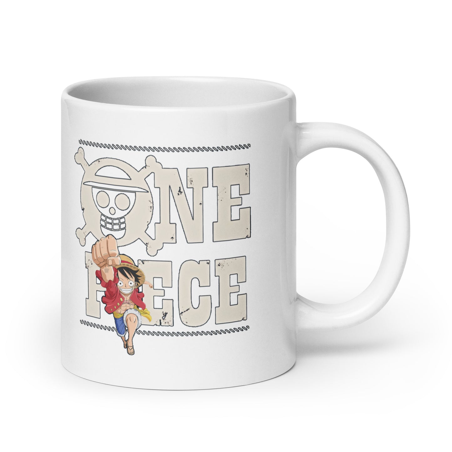 White Glossy Mug - Luffy 16