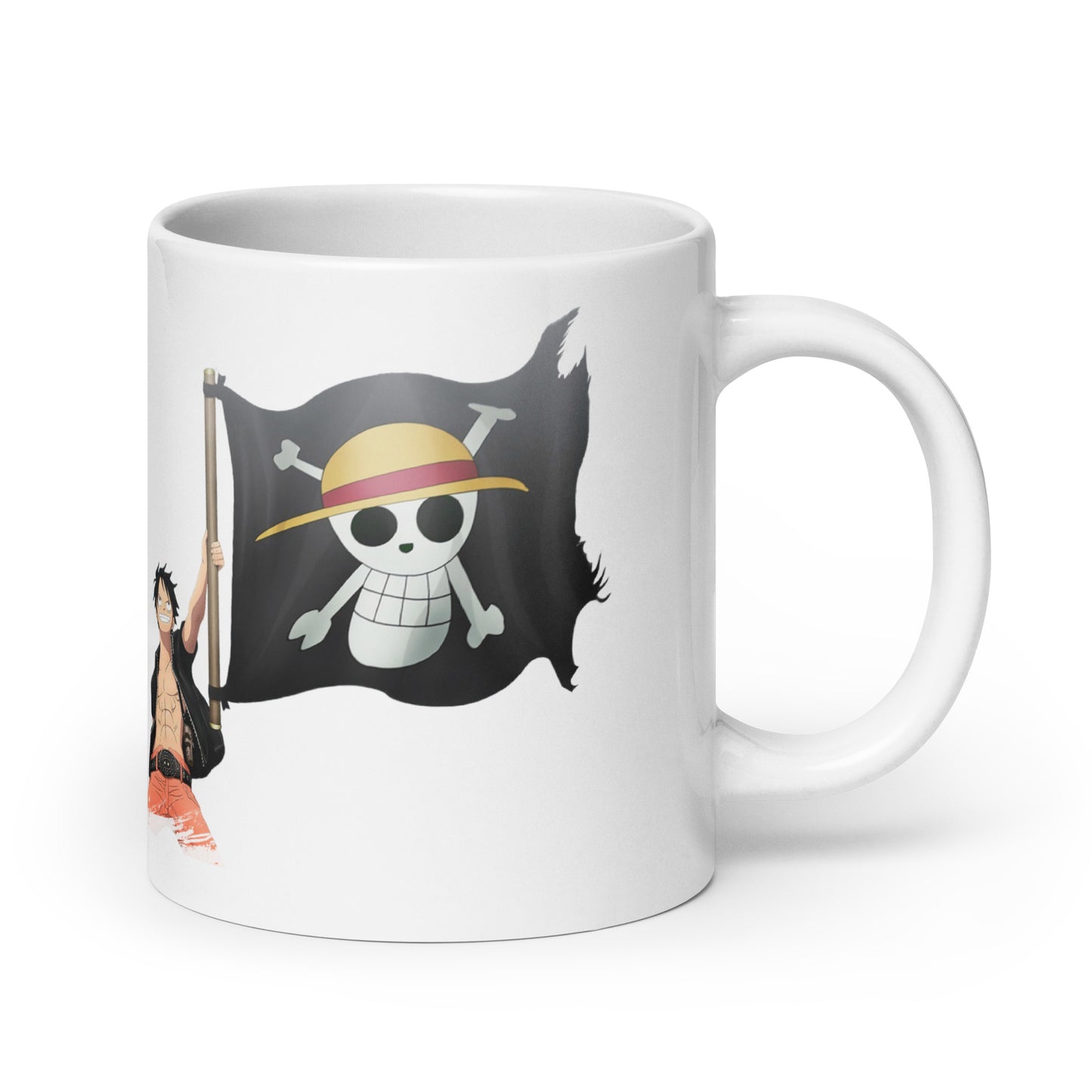 White Glossy Mug - Luffy 24