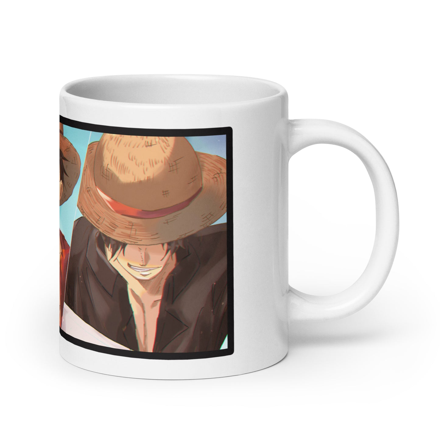 White Glossy Mug - Luffy 29