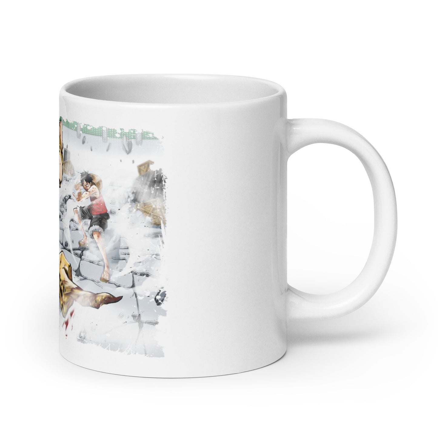 White Glossy Mug - Luffy 43